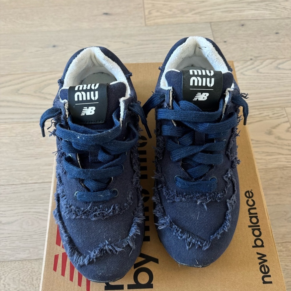 Miu Miu x New Balance Women’s 574 'Denim - Royal Blue' Size 8 - Picture 3 of 8